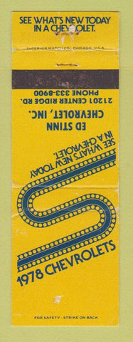 Matchbook Cover - 1978 Chevrolet Ed Stinn Cleveland OH