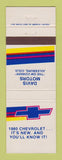 Matchbook Cover - Davis Motors Chevrolet Julesburg Colorado 1980