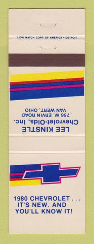 Matchbook Cover - 1980 Chevrolet Lee Kinstle Oldsmobile Van Wert OH