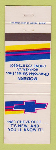 Matchbook Cover - 1980 Chevrolet Honaker VA