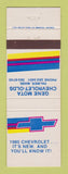 Matchbook Cover - 1980 Chevrolet Gene Mota Oldsmobile Palmer MA