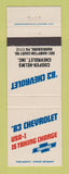 Matchbook Cover - 1983 Chevrolet Cooper Helms Harrisburg PA