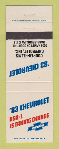 Matchbook Cover - 1983 Chevrolet Cooper Helms Harrisburg PA