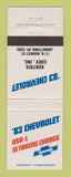 Matchbook Cover - 1983 Chevrolet Kentris Johnstown NY