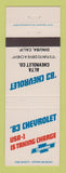 Matchbook Cover - 1983 Chevrolet Alta Dinuba CA