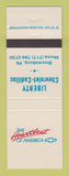 Matchbook Cover - Liberty Chevrolet Cadillac Bloomsburg PA