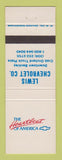 Matchbook Cover - Lewis Chevrolet Beckley? WV