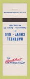 Matchbook Cover - Hartnell Chevrolet Geo Salem WI