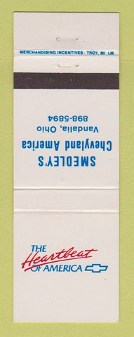 Matchbook Cover - Smedley's Chevrolet Vandalia OH