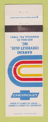 Matchbook Cover - Hawkins Chevrolet Oldsmobile Danville PA