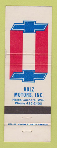 Matchbook Cover - Holz Chevrolet Hales Corners WI WEAR