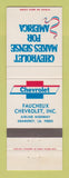Matchbook Cover - Faucheux Chevrolet Gramercy LA