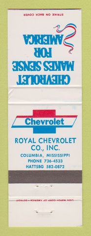 Matchbook Cover - Royal Chevrolet Columbia MS