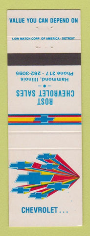 Matchbook Cover - Rost Chevrolet Hammond IL