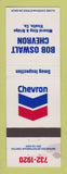 Matchbook Cover - Chevron oil gas Bob Oswalt Visalia CA WEAR