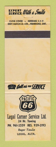 Matchbook Cover - Pacific 66 oil gas Legal AB
