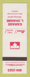 Matchbook Cover - Petro Canada oil gas Garage L Chasse Cabano QC