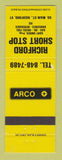 Matchbook Cover - Arco oil gas Richford VT