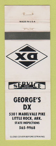 Matchbook Cover - George's DX oil gas Little Rock AR WEAR
