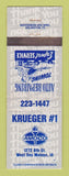 Matchbook Cover - Krueger Amoco oil gas West Des Moines IA