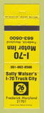 Matchbook Cover - Union 76 oil gas Frederick MD I-70 Motor Inn
