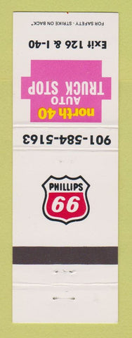 Matchbook Cover - Phillips 66 oil gas North 40 Truck Stop