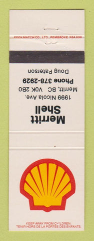 Matchbook Cover - Shell oil gas Merritt BC