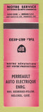 Matchbook Cover - BP oil gas Perreault Auto Electrique Beloeil QC