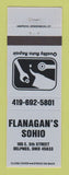 Matchbook Cover - Flanagan's Sohio oil gas Delphos OH