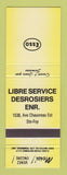 Matchbook Cover - Libre Service Esso oil gas Ste Foy QC