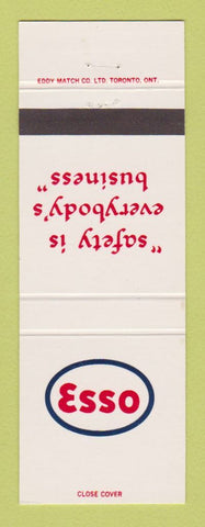 Matchbook Cover - Esso oil gas Safety