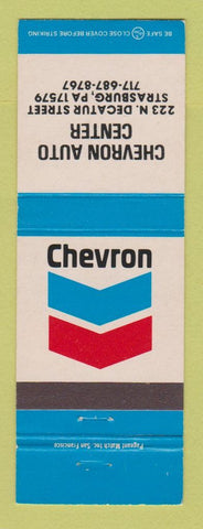 Matchbook Cover - Chevron oil gas Strasburg PA