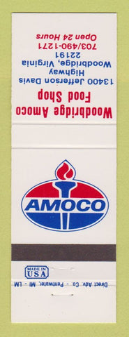 Matchbook Cover - Amoco oil gas Woodbridge Food Shop Woodbridge VA