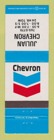 Matchbook Cover - Chevron oil gas Julian