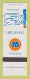 Matchbook Cover - Union 76 oil gas Trail Inn New Paris OH