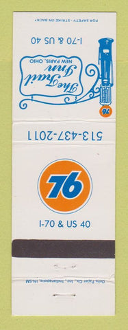 Matchbook Cover - Union 76 oil gas Trail Inn New Paris OH