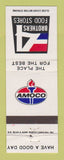 Matchbook Cover - Amoco oil gas 4 Brothers Food Stores Winston Salem NC