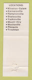 Matchbook Cover - Amoco oil gas 4 Brothers Food Stores Winston Salem NC