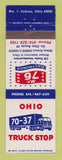 Matchbook Cover - 70-37 Ohio Truck Stop  Hebron OH Mr 76 Electronics