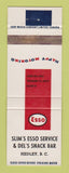 Matchbook Cover - Esso oil gas Slim's Hedley BC