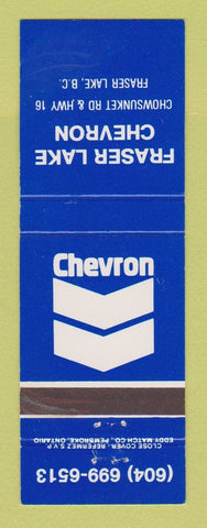 Matchbook Cover - Chevron oil gas Fraser Lake BC