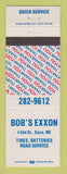 Matchbook Cover - Bob's Exxon oil gas Saco ME