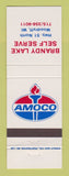 Matchbook Cover - Amoco oil gas Brandy Lake Woodruff WI