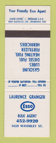 Matchbook Cover - Laurence Granger Esso oil gas Canada