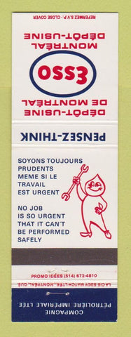 Matchbook Cover - Esso oil gas Montreal QC Depot