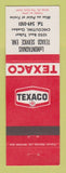 Matchbook Cover - Texaco oil gas LeMontagnais Chicoutimi QC