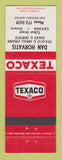 Matchbook Cover - Texaco oil gas Dan Horvatis Cayuga ON