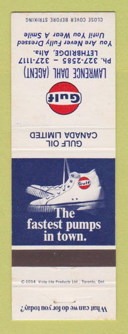 Matchbook Cover - Gulf oil gas Lawrence Dahl Lethbridge AB