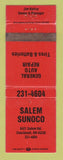 Matchbook Cover - Salem Sunoco oil gas Cincinnati OH WEAR