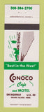 Matchbook Cover - Conoco Cafe Motel oil gas Grand Island NE